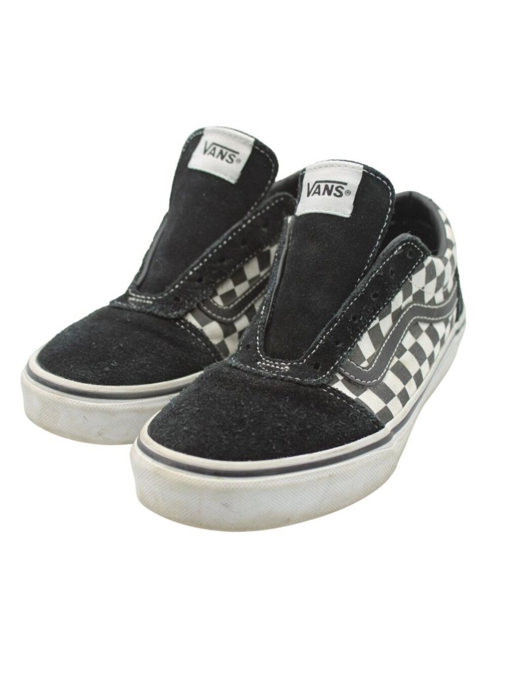 Vans Off The Wall Old Skool Low Black White Checkered Skate Shoes Size 4 Youth